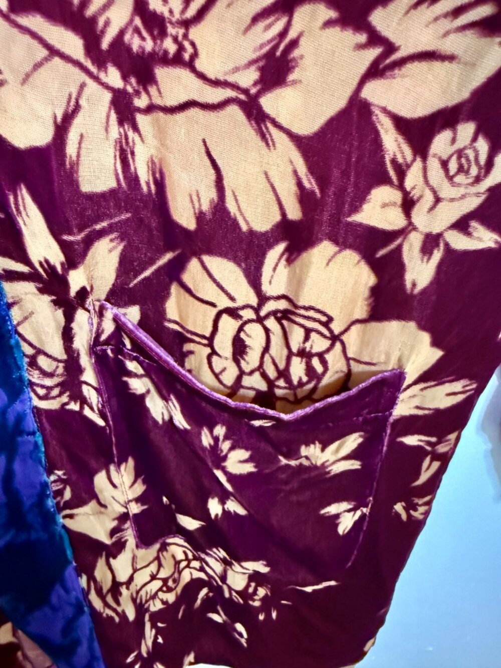 Johnny Was Jade Velvet Floral Kimono Jacket Multicolor Open Front - Picture 3 of 5